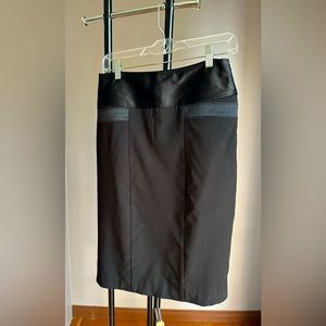 Worthington Black A Line Skirt with Waist Detail